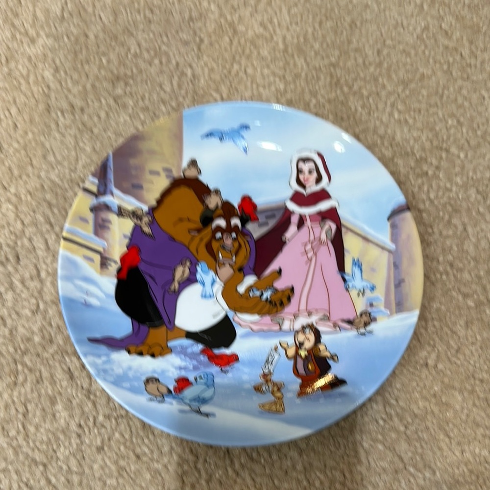 Beauty and the Beast Decorative Plate NWOT
“Warming Up”